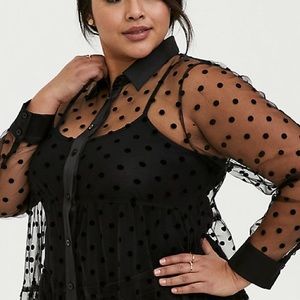 4 Dot Mesh Maxi Kimono ... NEVERWORN from Torrid